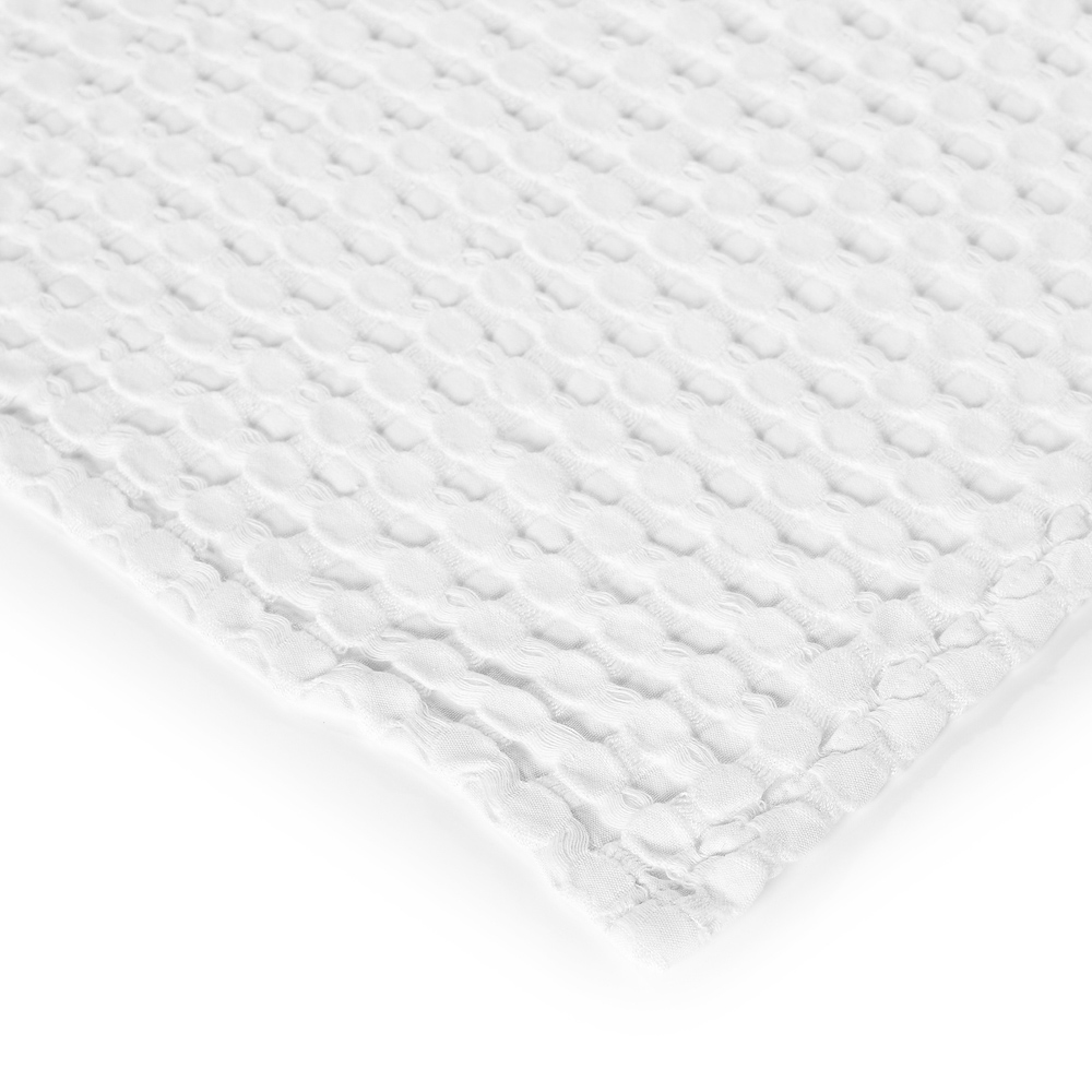 BY COLLECTION Полотенце вафельное 70х140см, 50% бамбук, 50% хлопок, белый, арт.№ 484-057