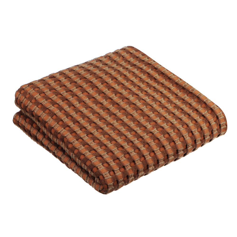 BY COLLECTION Полотенце вафельное 70х140см, 50% бамбук, 50% хлопок, карамель, арт.№ 484-063