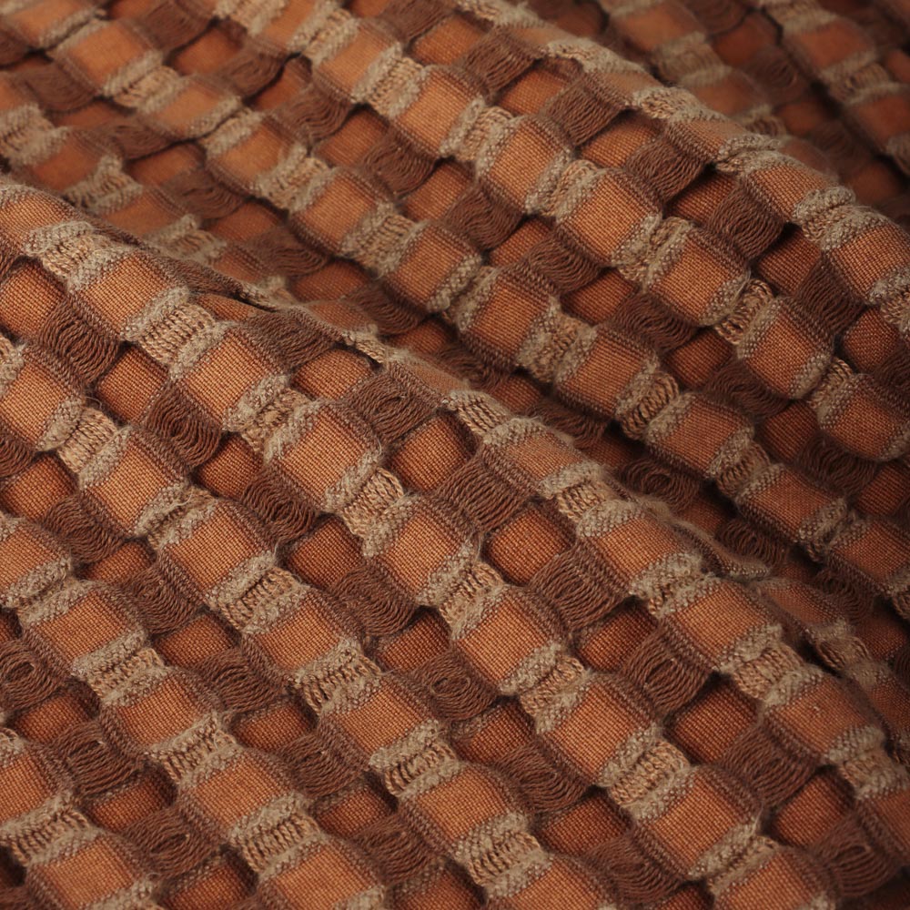 BY COLLECTION Полотенце вафельное 70х140см, 50% бамбук, 50% хлопок, карамель, арт.№ 484-063