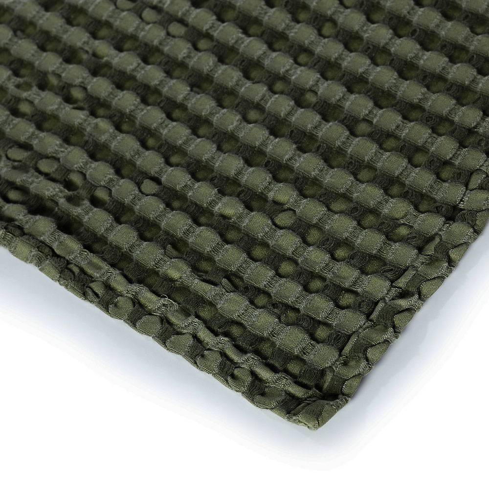 BY COLLECTION Полотенце вафельное 70х140см, 50% бамбук, 50% хлопок, зеленый, арт.№ 484-066