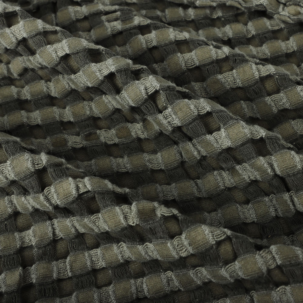 BY COLLECTION Полотенце вафельное 70х140см, 50% бамбук, 50% хлопок, зеленый, арт.№ 484-066