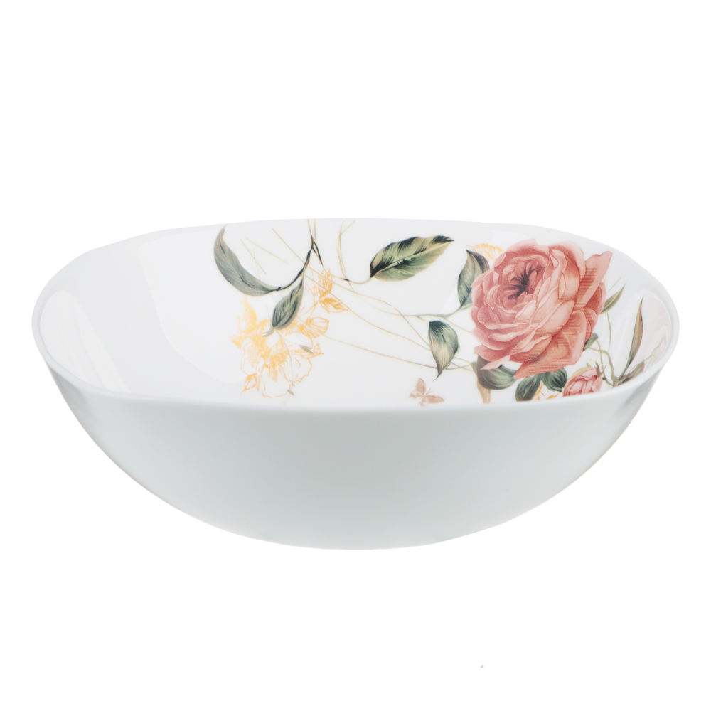 MILLIMI Анета Салатник опаловое стекло 16,5см, квадратная форма, 19019, арт.№ 818-459