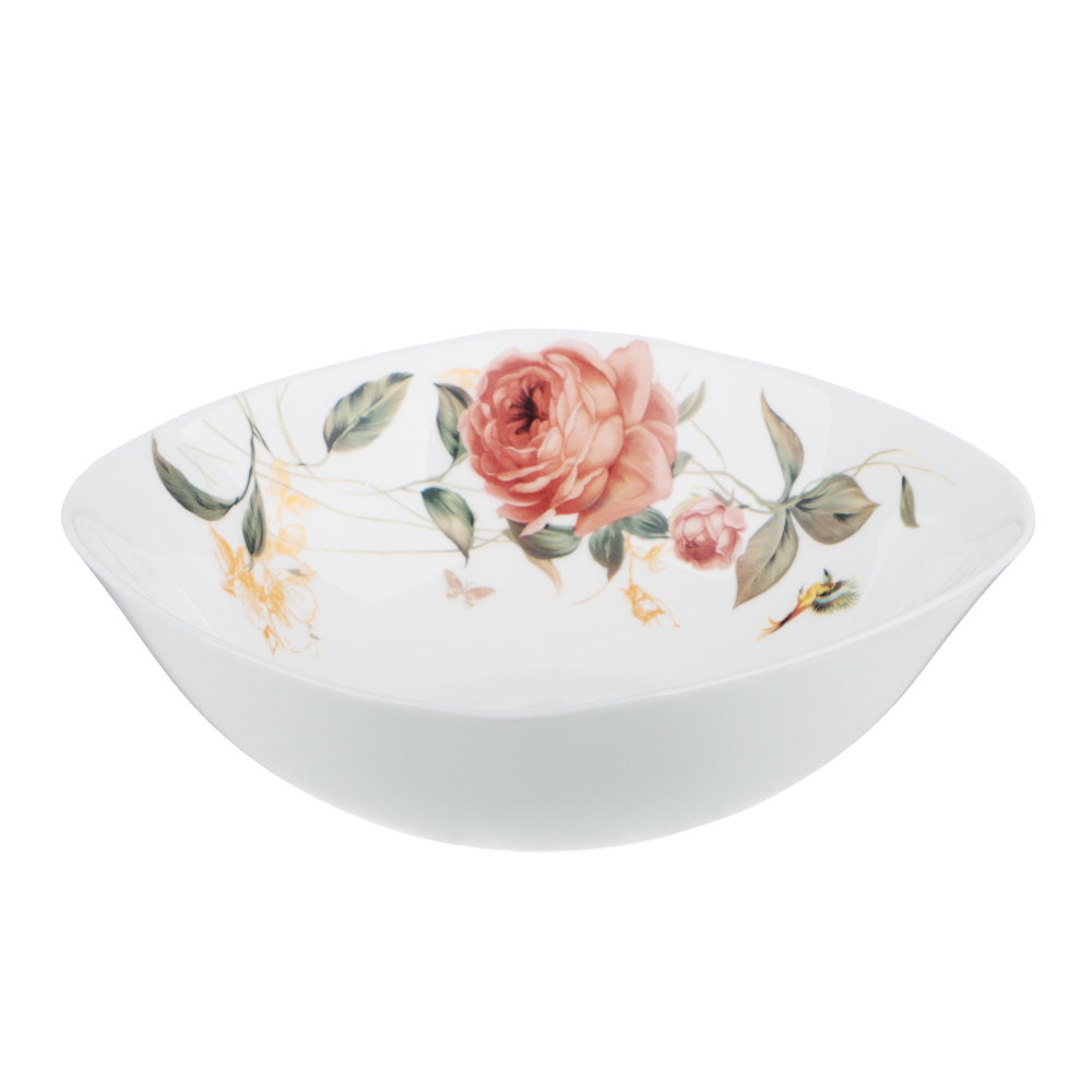 MILLIMI Анета Салатник опаловое стекло 19см, квадратная форма, 19019, арт.№ 818-465