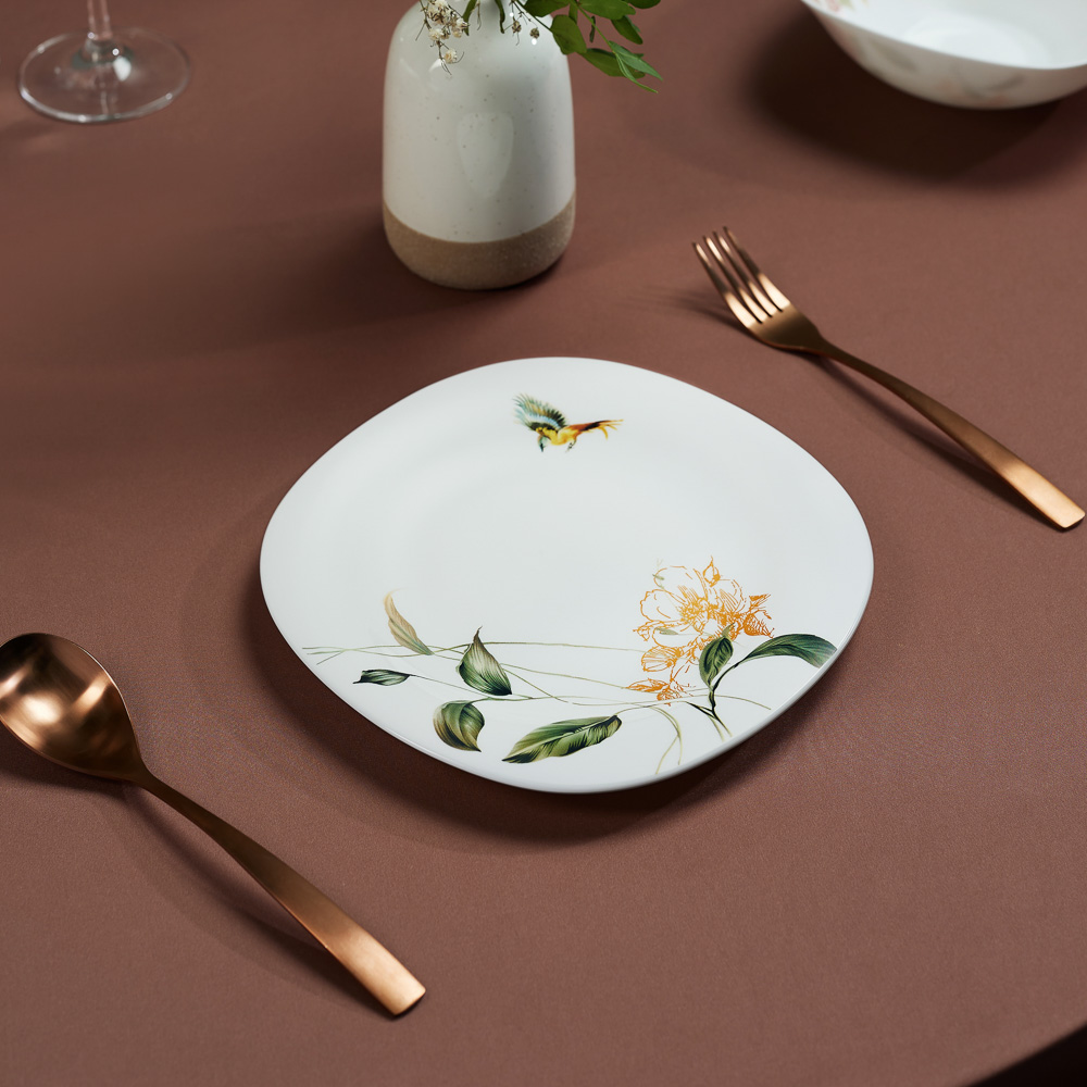 MILLIMI Анета Тарелка десертная опаловое стекло 21,5см, квадратная форма, 19019, арт.№ 818-539