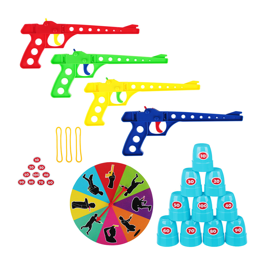ИГРОЛЕНД Настольная игра на ловкость и меткость, PP, PS, бумага, картон, резина, 22х21х5,5см, 3 диз, арт.№ 897-079