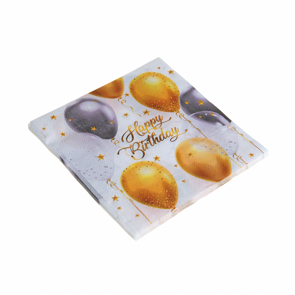 Набор салфеток бумажных тм Fntastic, 12 шт Happy birthday! 33x33 см, арт.№ 530-350