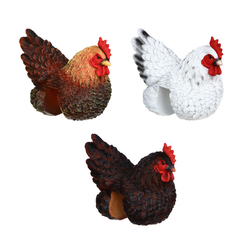 INBLOOM Фигура садовая на забор Петух 22х12,5х17,5см, полирезина, арт.№ 162-234