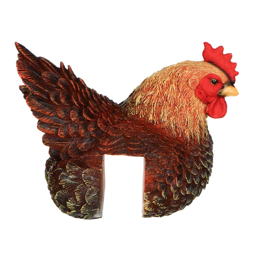 INBLOOM Фигура садовая на забор Петух 22х12,5х17,5см, полирезина, арт.№ 162-234