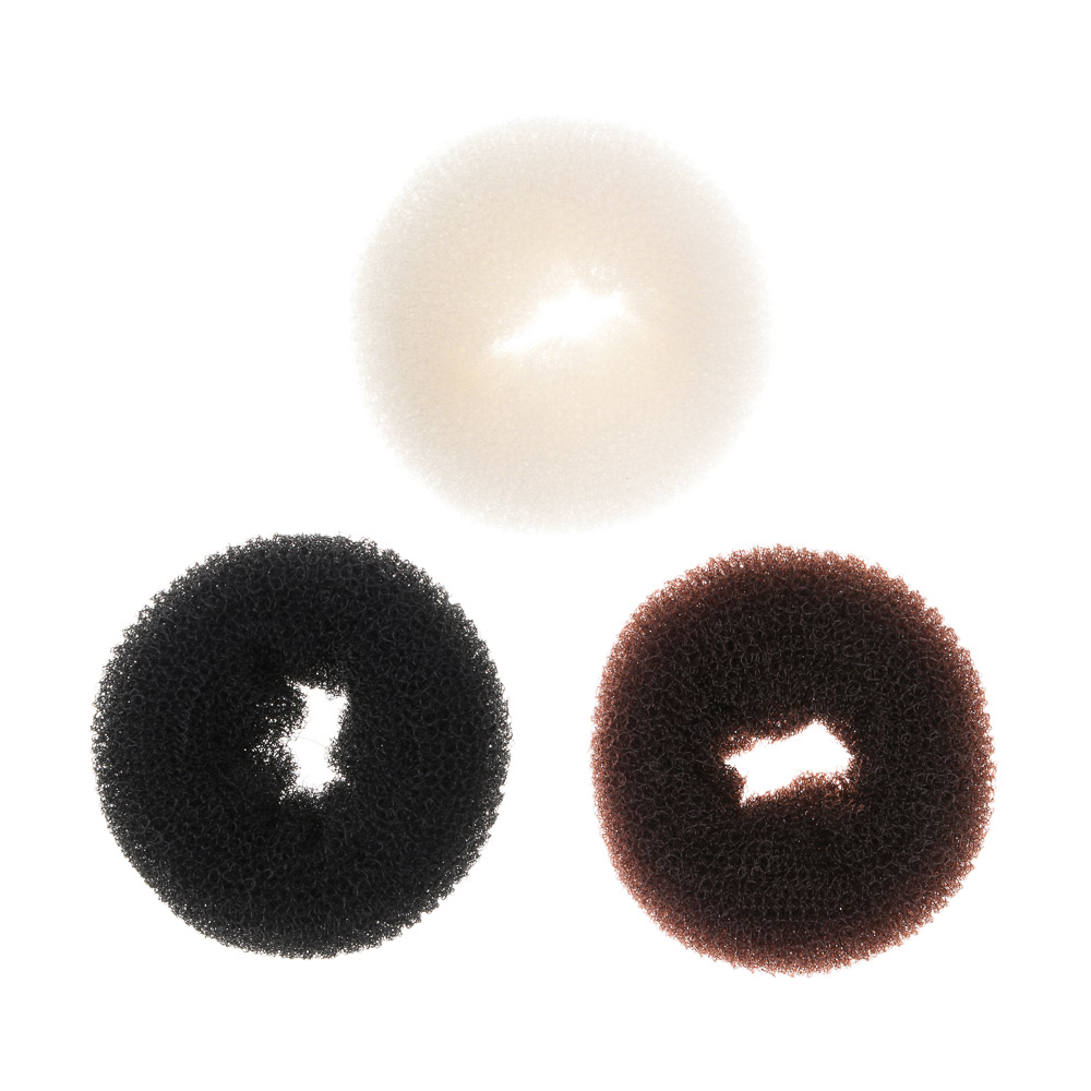 Заколка-бублик для волос ЮНИLOOK , d5,5см, поролон, 3 цвета, ACS-73, арт.№ 323-020