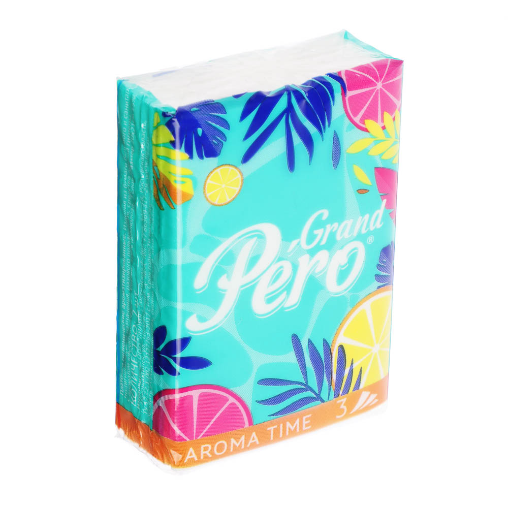 Платочки бумажные Grand Pero aroma, 3 слоя, 7шт, арт.№ 912-047
