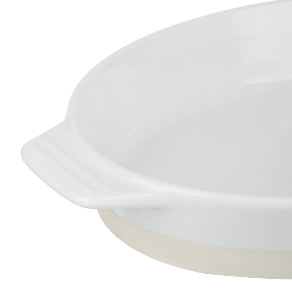 Форма для запекания и сервировки овальная 31х20,5х5см тм MILLIMI белый, керамика, арт.№ 826-011