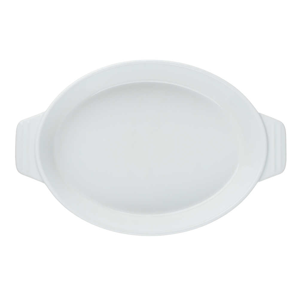 Форма для запекания и сервировки овальная 31х20,5х5см тм MILLIMI белый, керамика, арт.№ 826-011