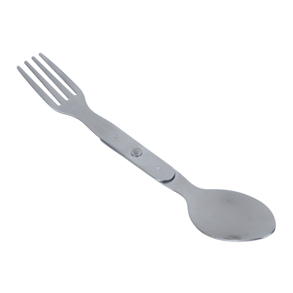 Ложка-вилка туристическая тм РУССО ТУРИСТО, складная, нерж. сталь 430, арт.№ 123-016