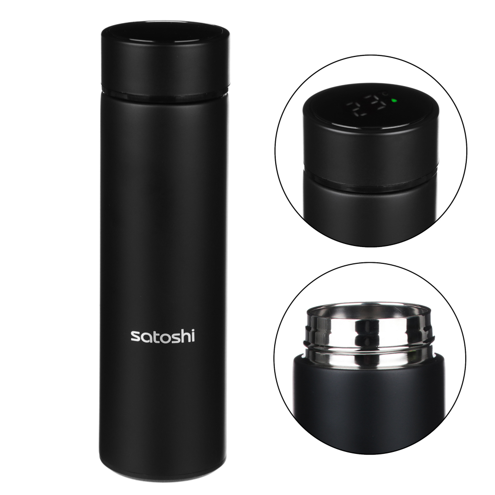 SATOSHI Термос-кружка с датчиком температуры 450мл, нерж.сталь, арт.№ 841-823