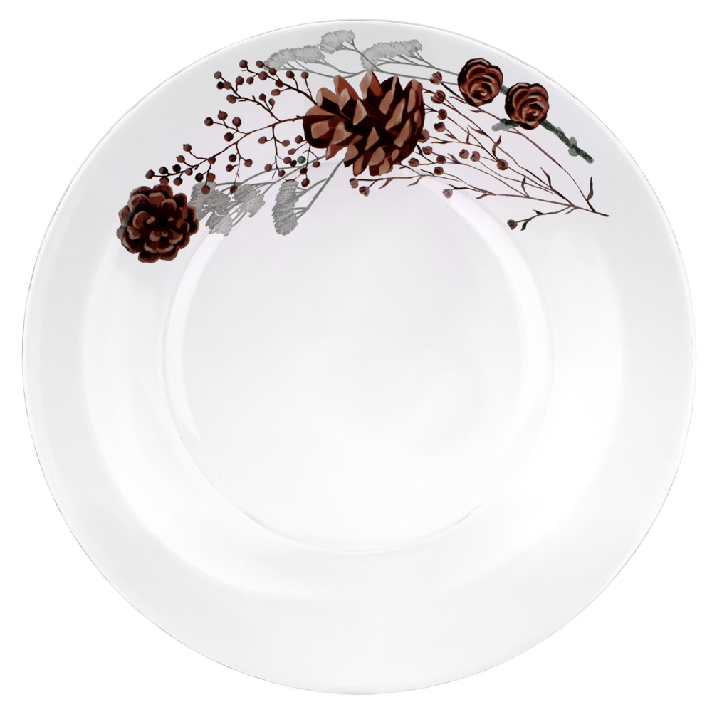 ОСЗ Шишки Тарелка обеденная 25см, стекло, арт.№ 877-708