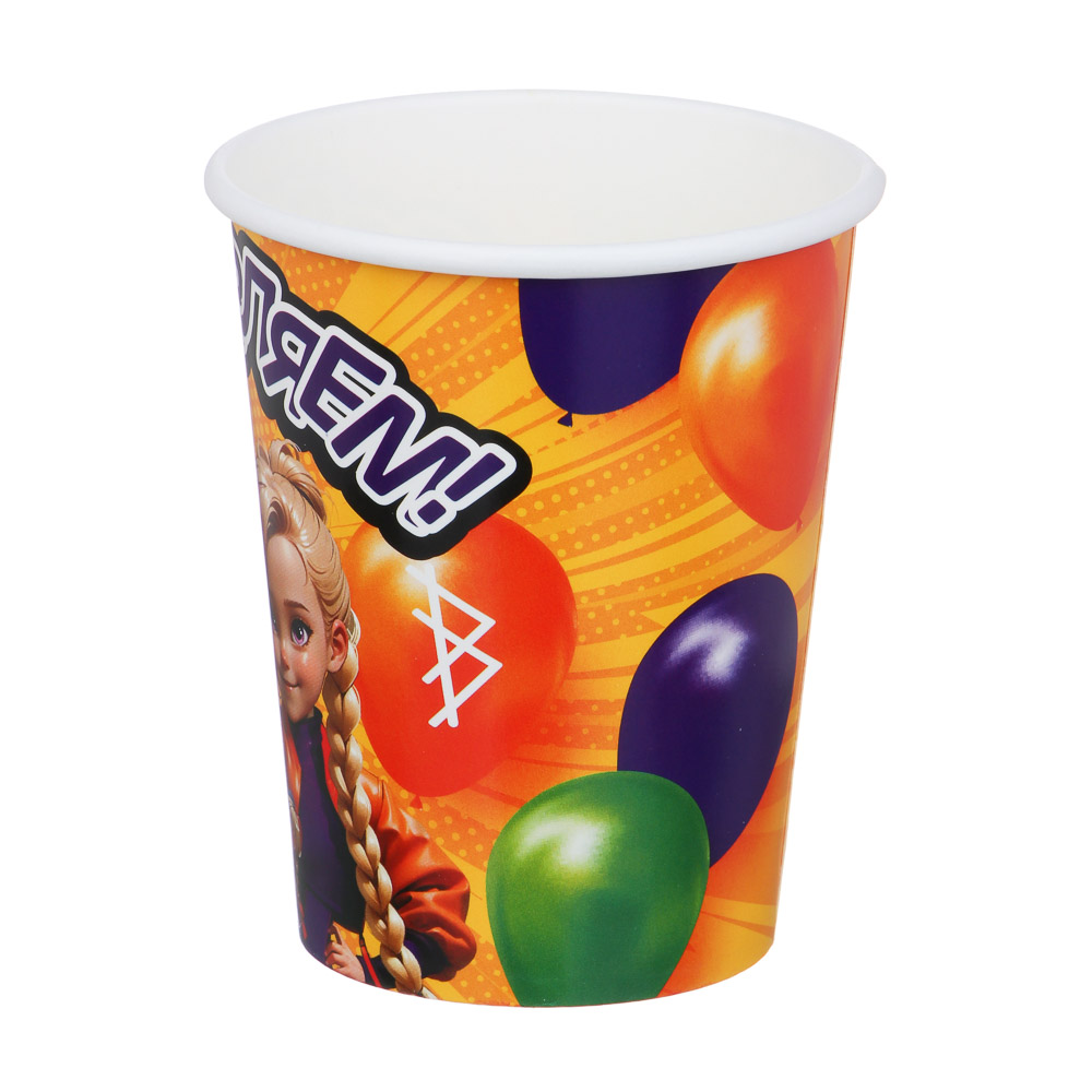 BY Набор стаканов бумажных, 6 шт, 230 мл, Поздравляем, арт.№ 530-006