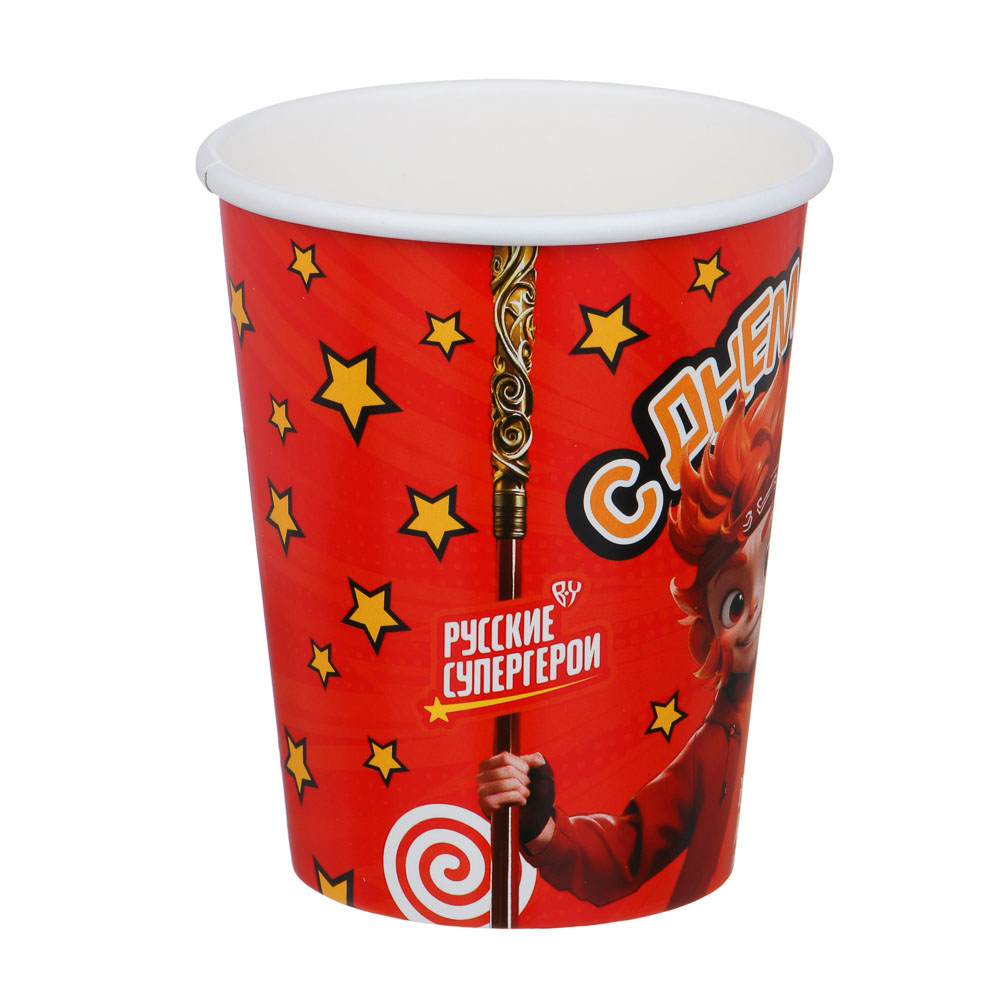 BY Набор стаканов бумажных, 6 шт, 230 мл, С Днем Рождения, арт.№ 530-008