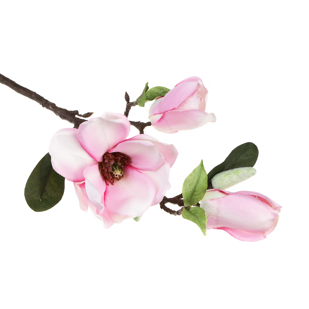 LADECOR Ветка декоративная с хлопком, 57 см, пластик, проволочная основа, арт.1, арт.№ 409-099