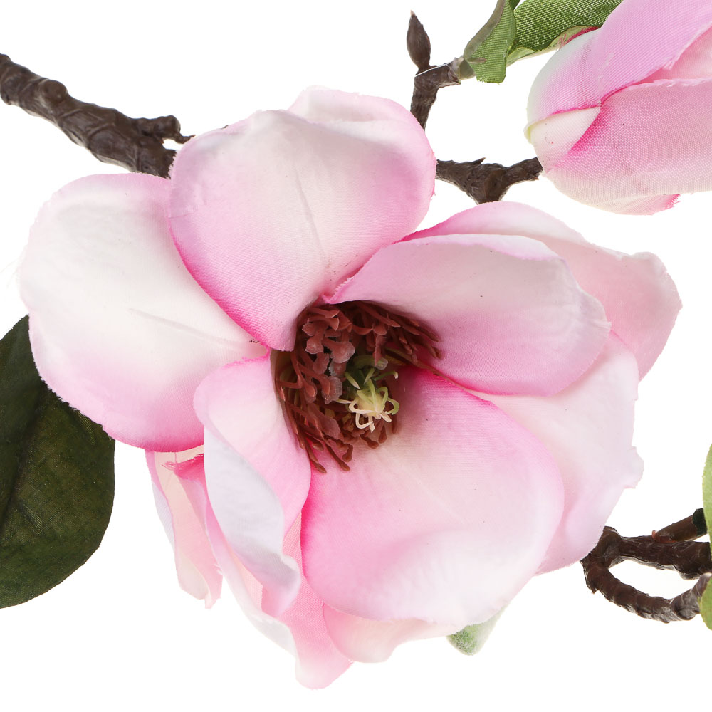 LADECOR Ветка декоративная с хлопком, 57 см, пластик, проволочная основа, арт.1, арт.№ 409-099