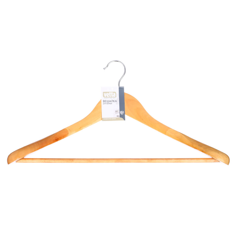 VETTA Вешалка деревянная 45x5,5см, светлое дерево, WCH-283, арт.№ 455-007