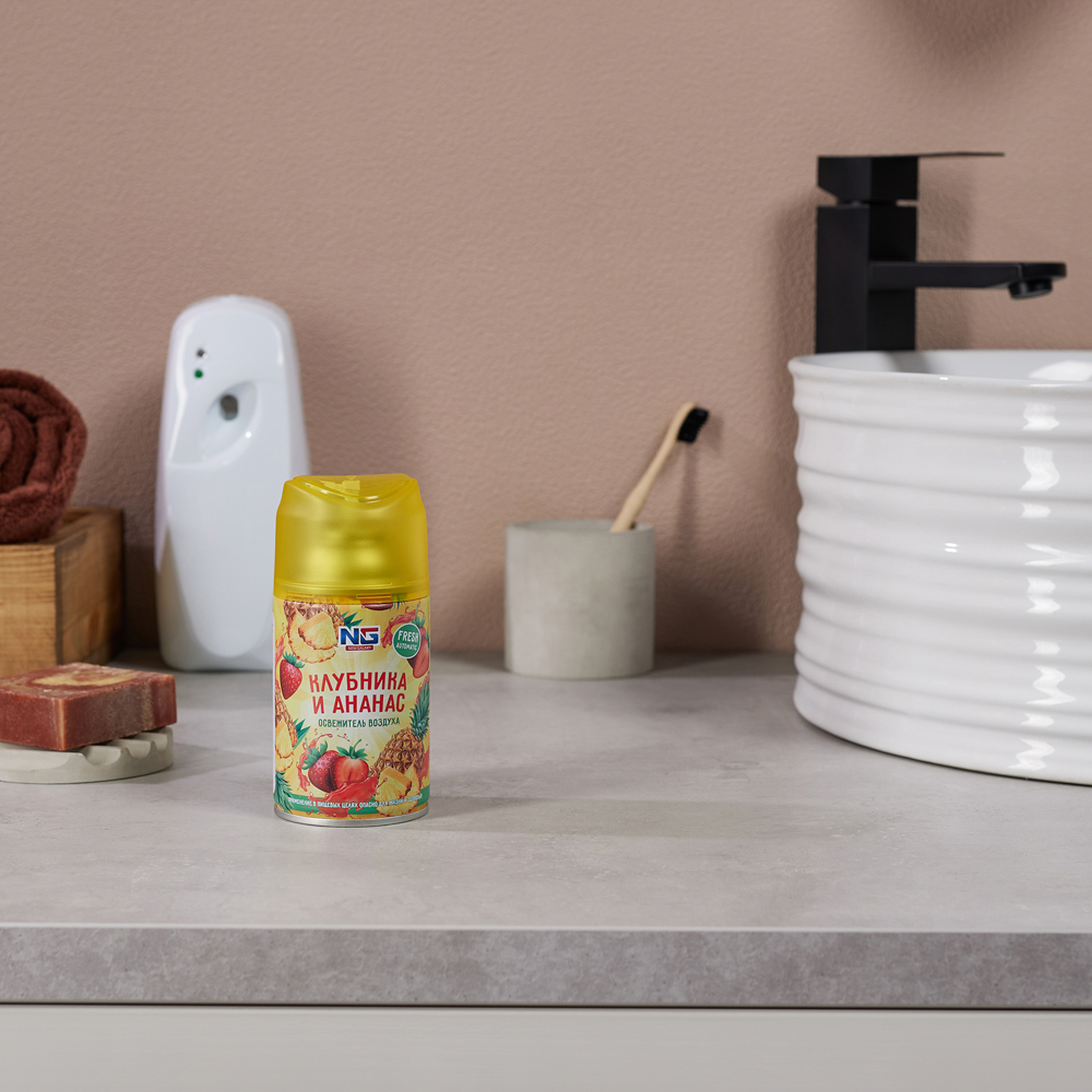 NEW GALAXY Освежитель воздуха Автоматик Fresh 230мл, клубника и ананас, арт.№ 778-137
