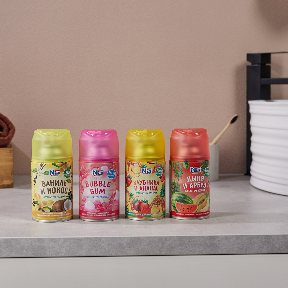 NEW GALAXY Освежитель воздуха Автоматик Fresh 230мл, клубника и ананас, арт.№ 778-137
