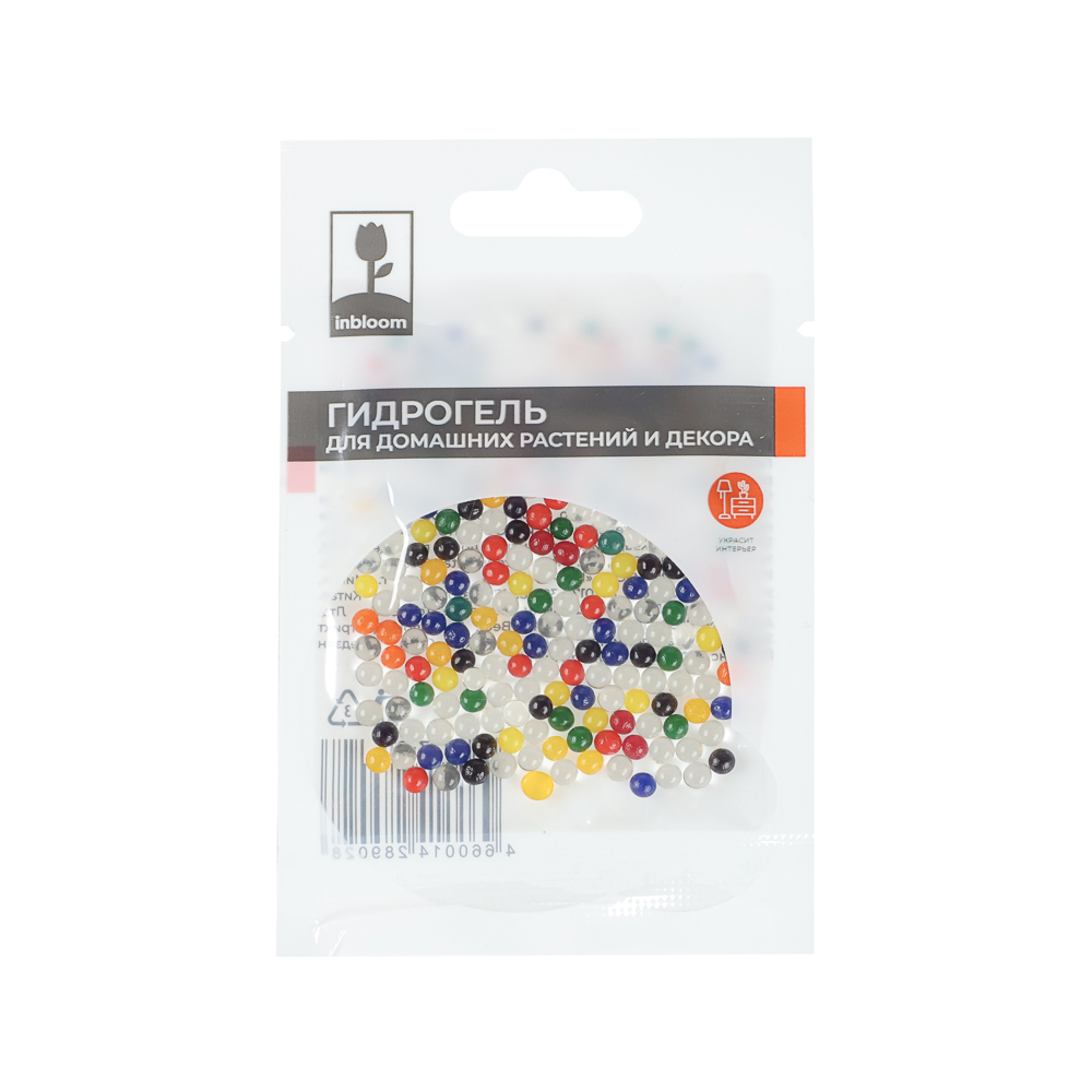Гидрогель для домашних растений и декора "Шарики Разноцветные" тм INBLOOM, 10г, полимерный материал, арт.№ 173-215