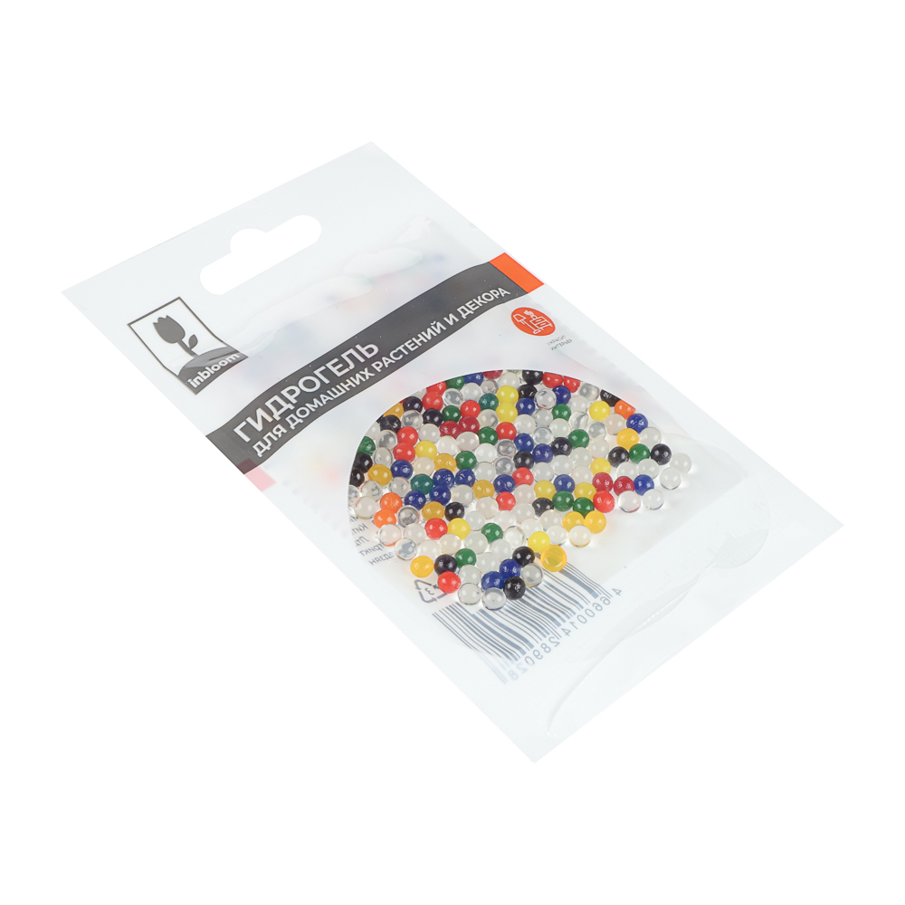 Гидрогель для домашних растений и декора "Шарики Разноцветные" тм INBLOOM, 10г, полимерный материал, арт.№ 173-215