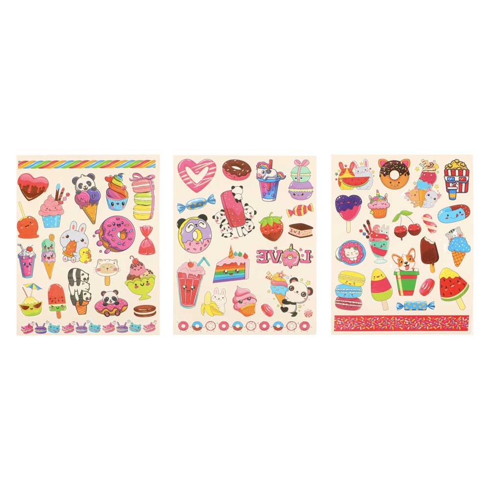 НД ПЛЭЙ Наклейки-татуировки, бумага, 11,8х19см, 2 листа, 4 дизайна, арт.№ 831-018