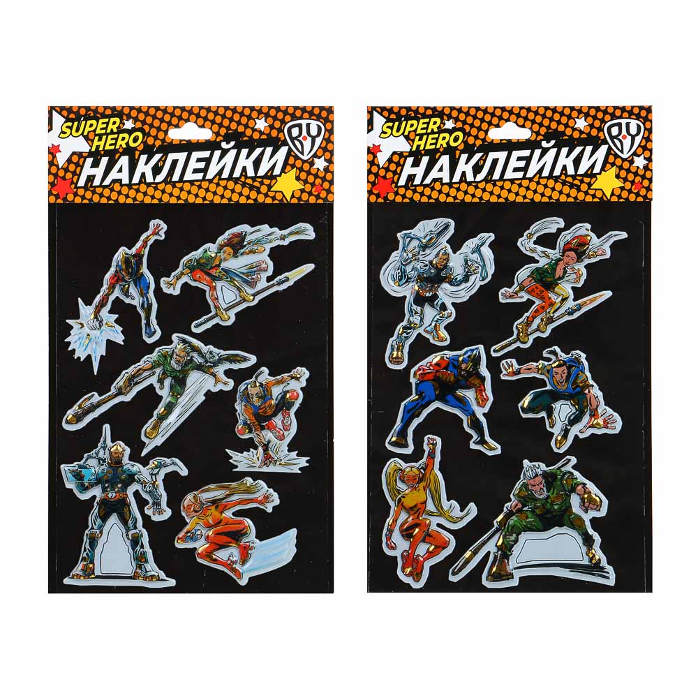 BY Наклейка декоративная с фольгированным слоем, объемная, 26х15,5см, бумага, ПВХ, 2 дизайна, арт.№ 503-560