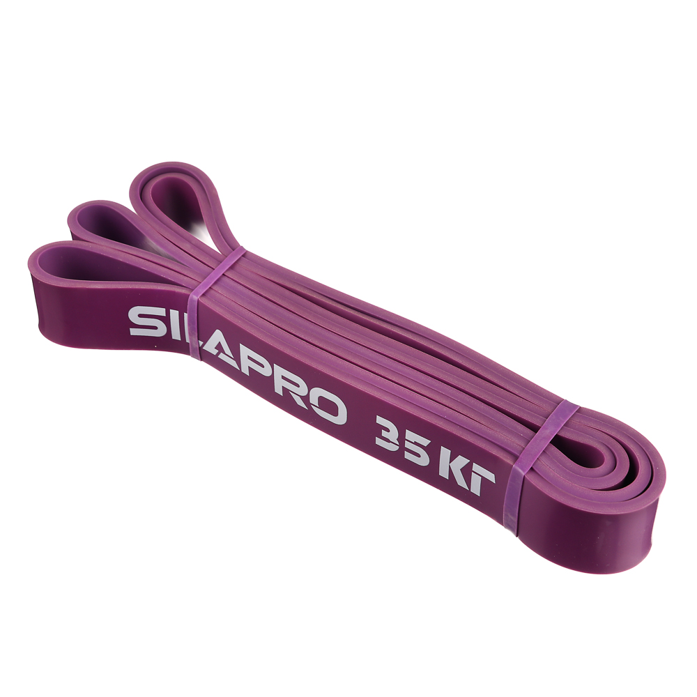 SILAPRO Лента для фитнеса силовая эластичная 208х0,45х3,2см, латекс, 35 кг, арт.№ 093-004