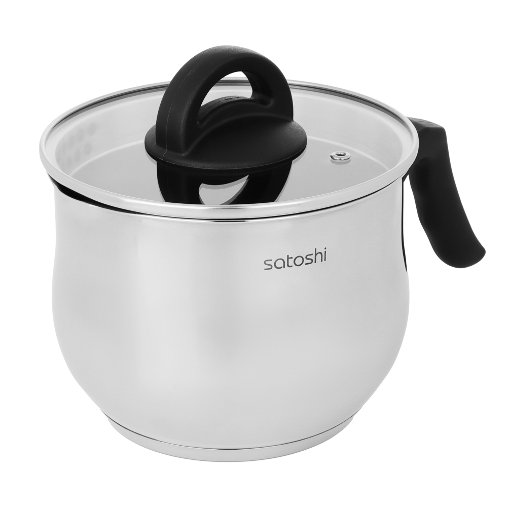 SATOSHI Мультикастрюля 16х12,5см. 2,5л. со стекл. крышкой, антипригарное покрытие, индукция, арт.№ 822-297