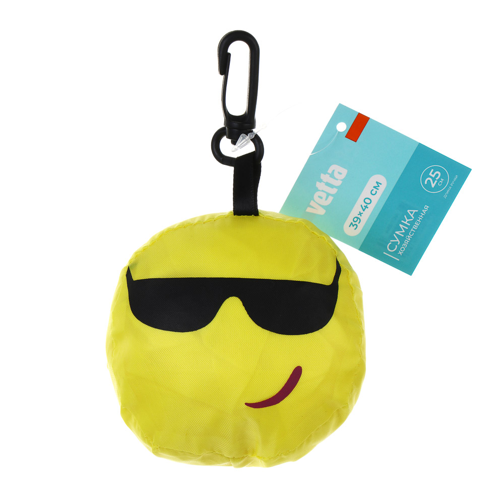 VETTA Сумка складная, смайлик, 39х40 см, ручка 25 см, арт.№ 467-254