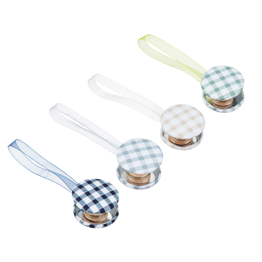 PROVANCE Подхват для штор магнитный 2-сторонний, "Клетка", 30см, d5см, 4 цвета, арт.№ 491-445