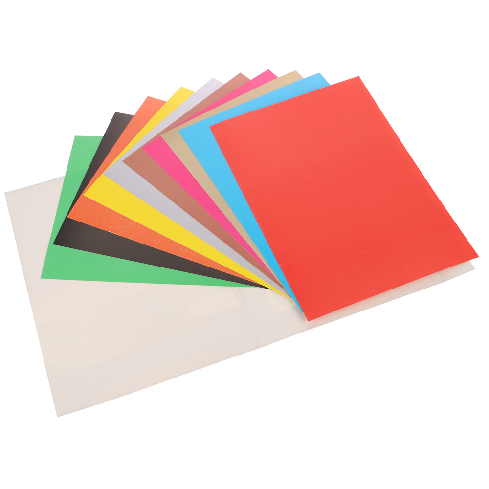 Картон цветной ClipStudio "Альфа" мелованная бумага, 2-сторонний, 10 л., 10 цв., в папке, арт.№ 558-063