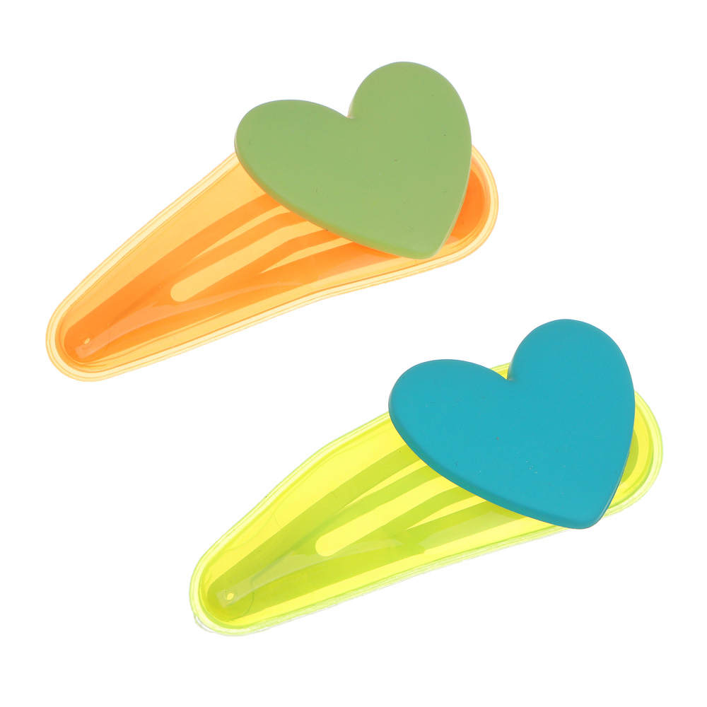 ЮНИLOOK Зажим для волос 2 шт, 7 см, металл, пластик, ПВХ, арт.2, арт.№ 321-431