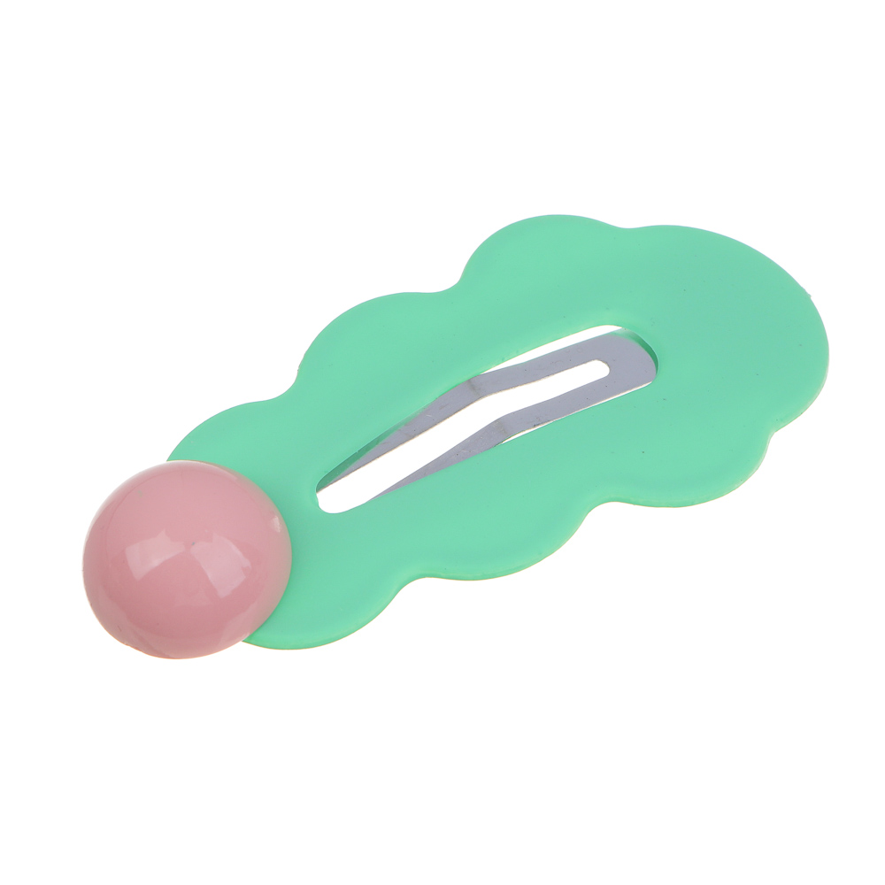 ЮНИLOOK Зажим для волос 2 шт, 7 см, металл, пластик, арт.6, арт.№ 321-435