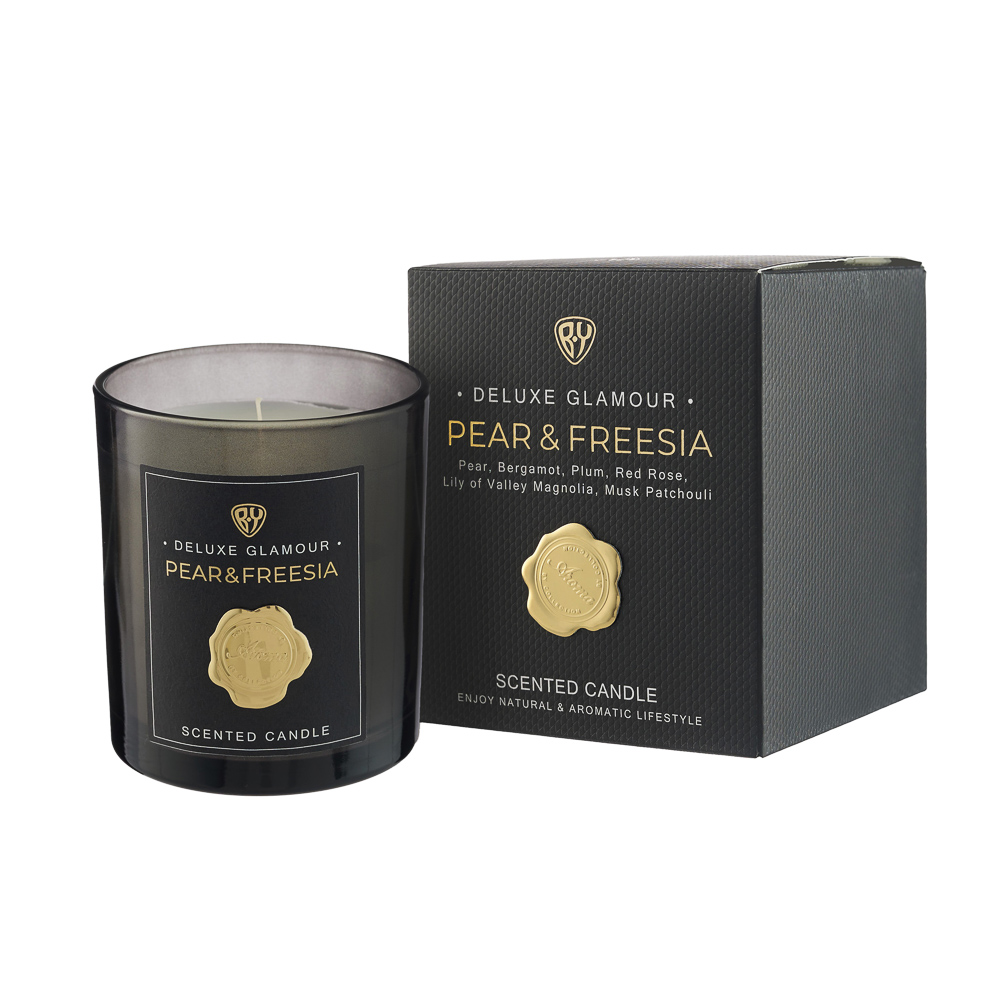 BY Свеча ароматизированная Deluxe Glamour, 200гр., Pear&Freesia, арт.№ 412-230