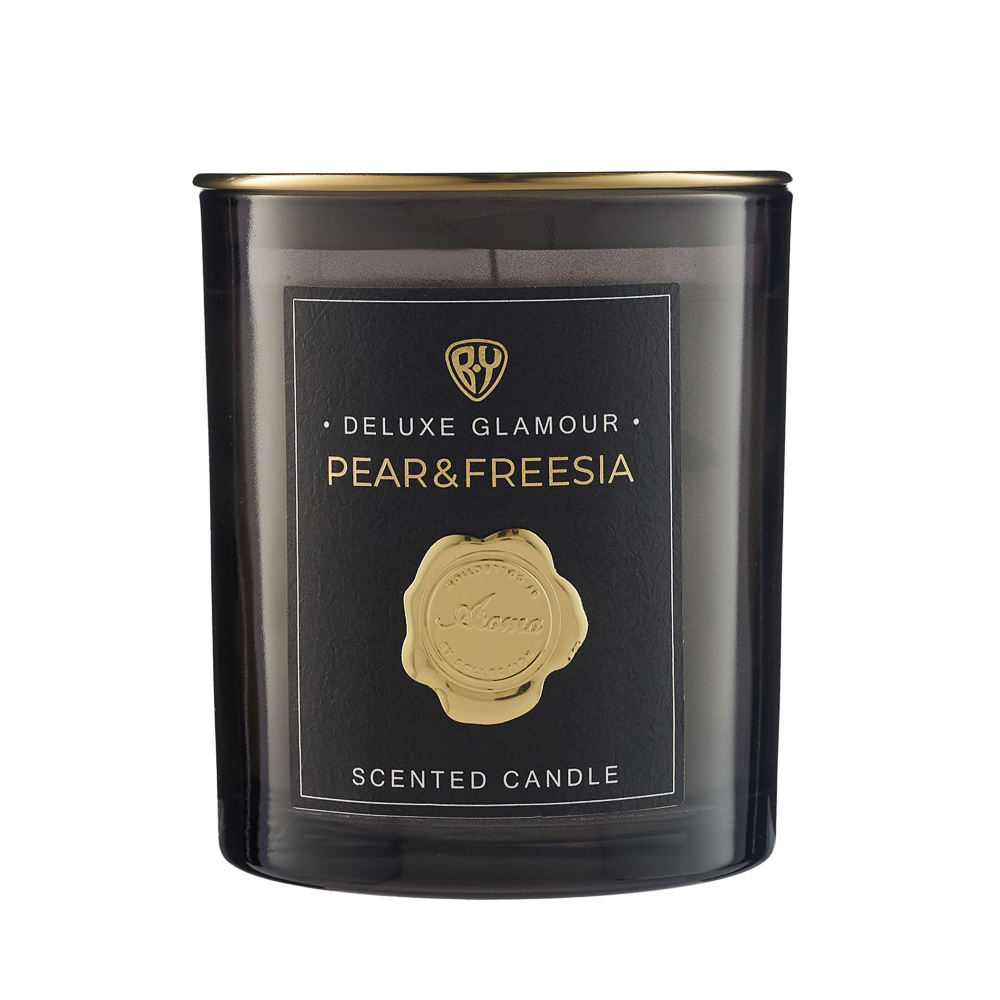 BY Свеча ароматизированная Deluxe Glamour, 200гр., Pear&Freesia, арт.№ 412-230
