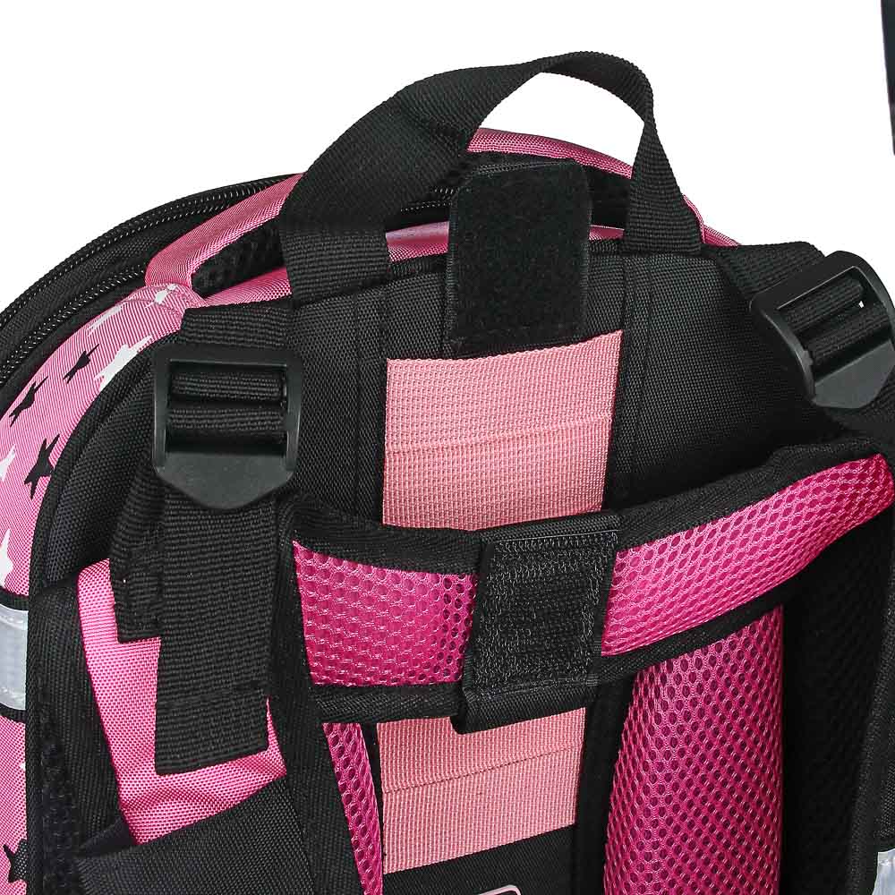 ЗАЙЧИК Рюкзак школьный жесткий 38х28х15см, 2 отд.,2карм.,эргон.спинка, лямки рег.по росту, ПЭ,брел., арт.№ 254-448