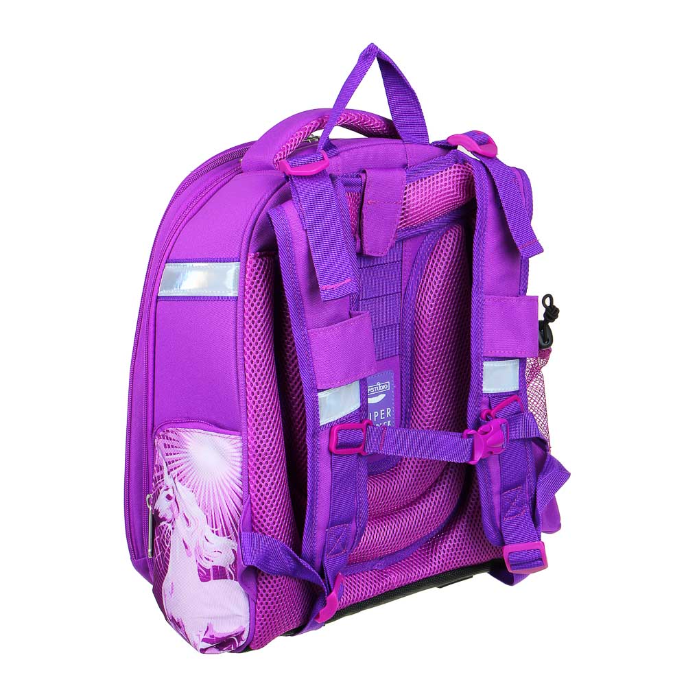 МЭДЖИК ХОРС Рюкзак шк.жесткий 38х28х15см, 2 отд.,2карм.,эргон.спинка, лямки рег.по росту, ПЭ, брелок, арт.№ 254-451