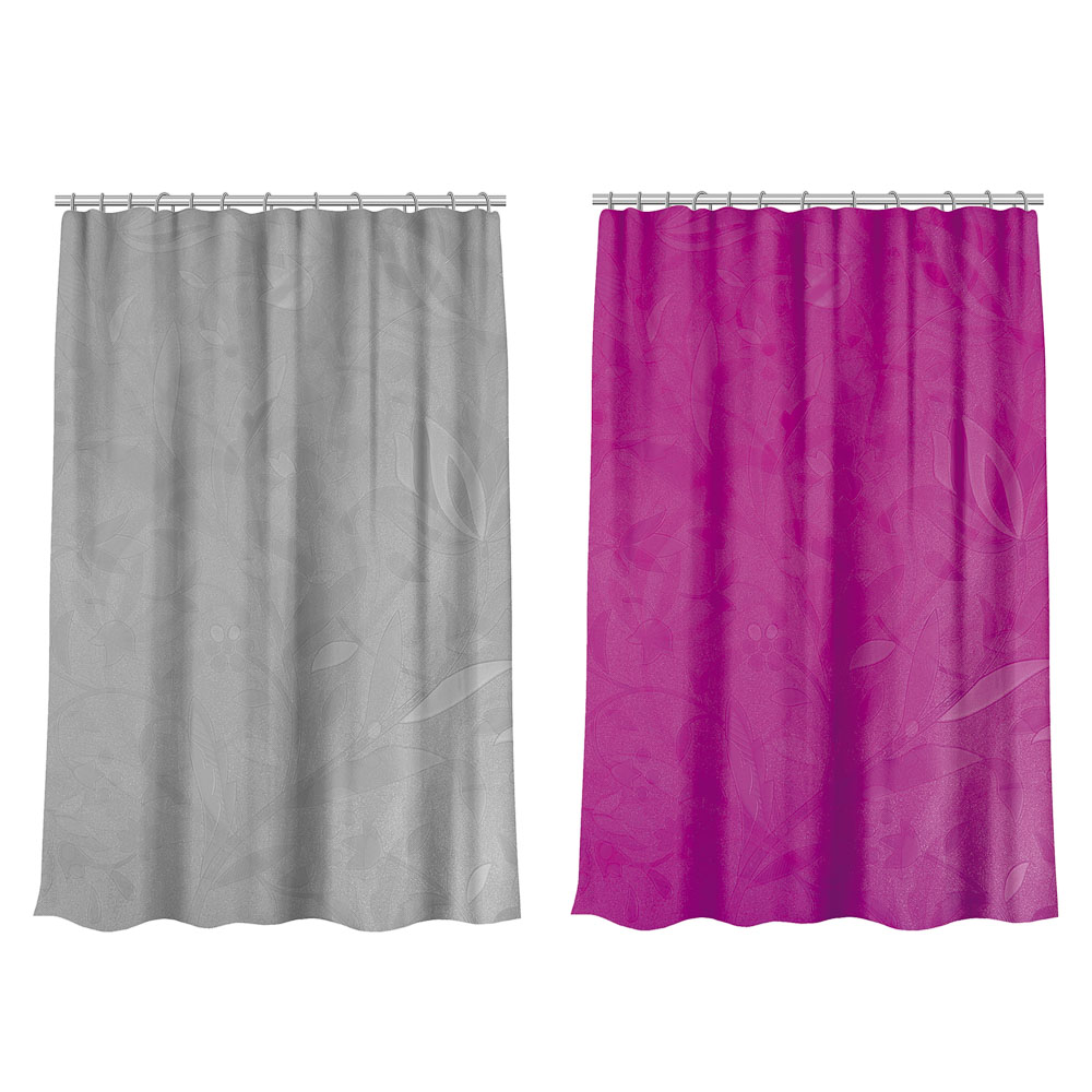 VETTA Шторка для ванной, ЭВА, 80 г/м2, 180x180см, 12 колец, с рисунком цветов, 2 дизайна, арт.№ 461-504
