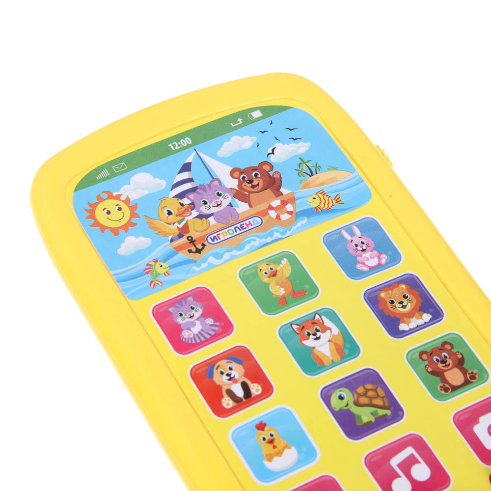 ИГРОЛЕНД Смартфон обучающий с комбинированными кнопками, свет, звук, 3ААА, ABS, 8х15х1,5см, арт.№ 272-673