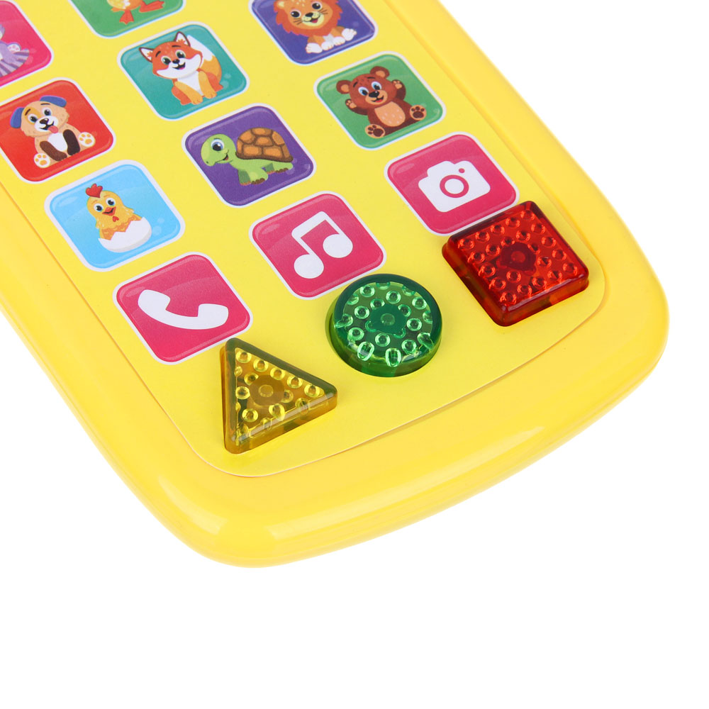 ИГРОЛЕНД Смартфон обучающий с комбинированными кнопками, свет, звук, 3ААА, ABS, 8х15х1,5см, арт.№ 272-673