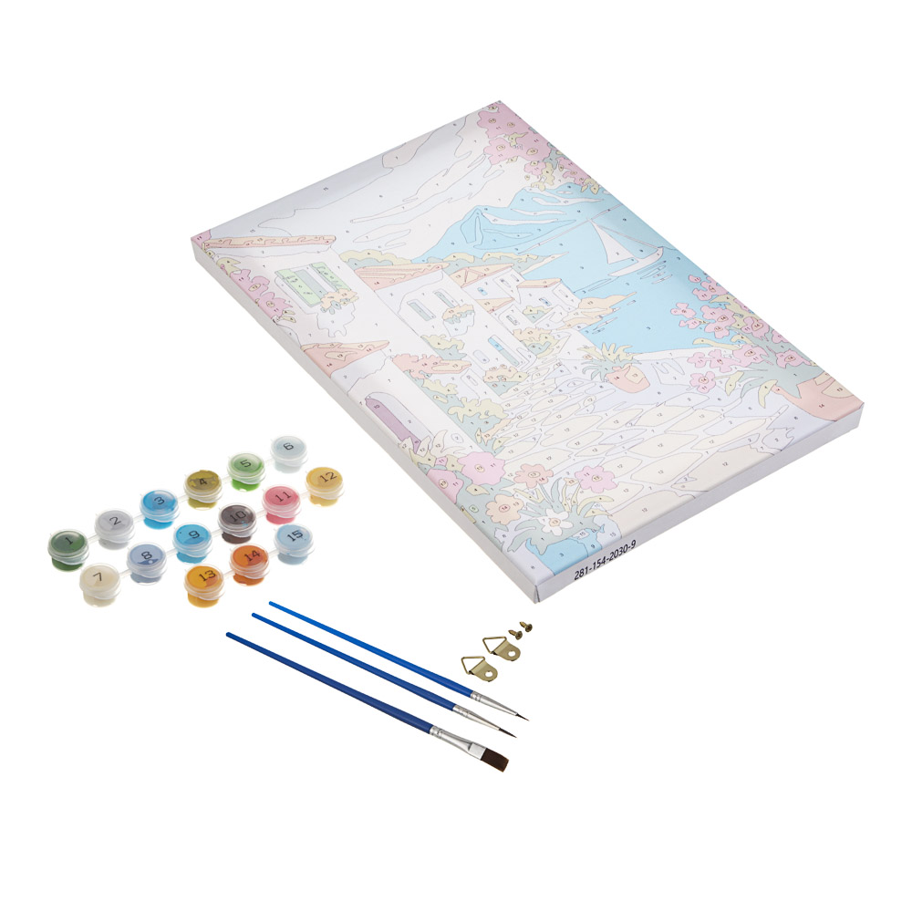 ХОББИХИТ Картина по номерам, комплект (основа, акриловые краски, кисть), 20х30см, арт.№ 281-154