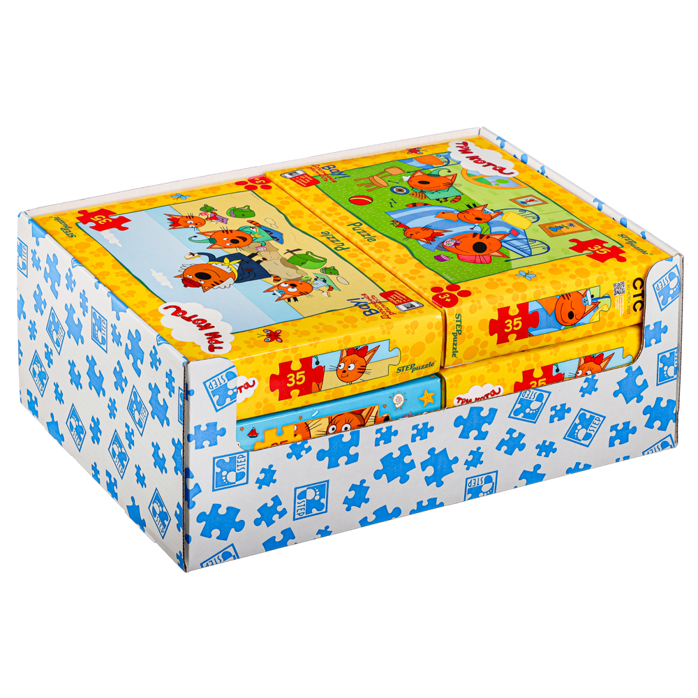 СТЕП ПАЗЛ Пазлы "Три кота" 35 эл., картон, 20х14х4см, арт.№ 272-847