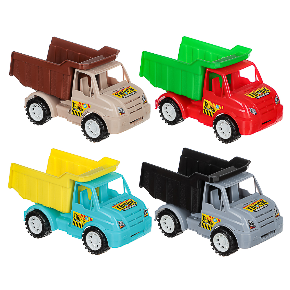 ИГРОЛЕНД Игрушка камазик, пластик, 11x23x13 см, 4 дизайна, для детей 3+, арт.№ 292-461