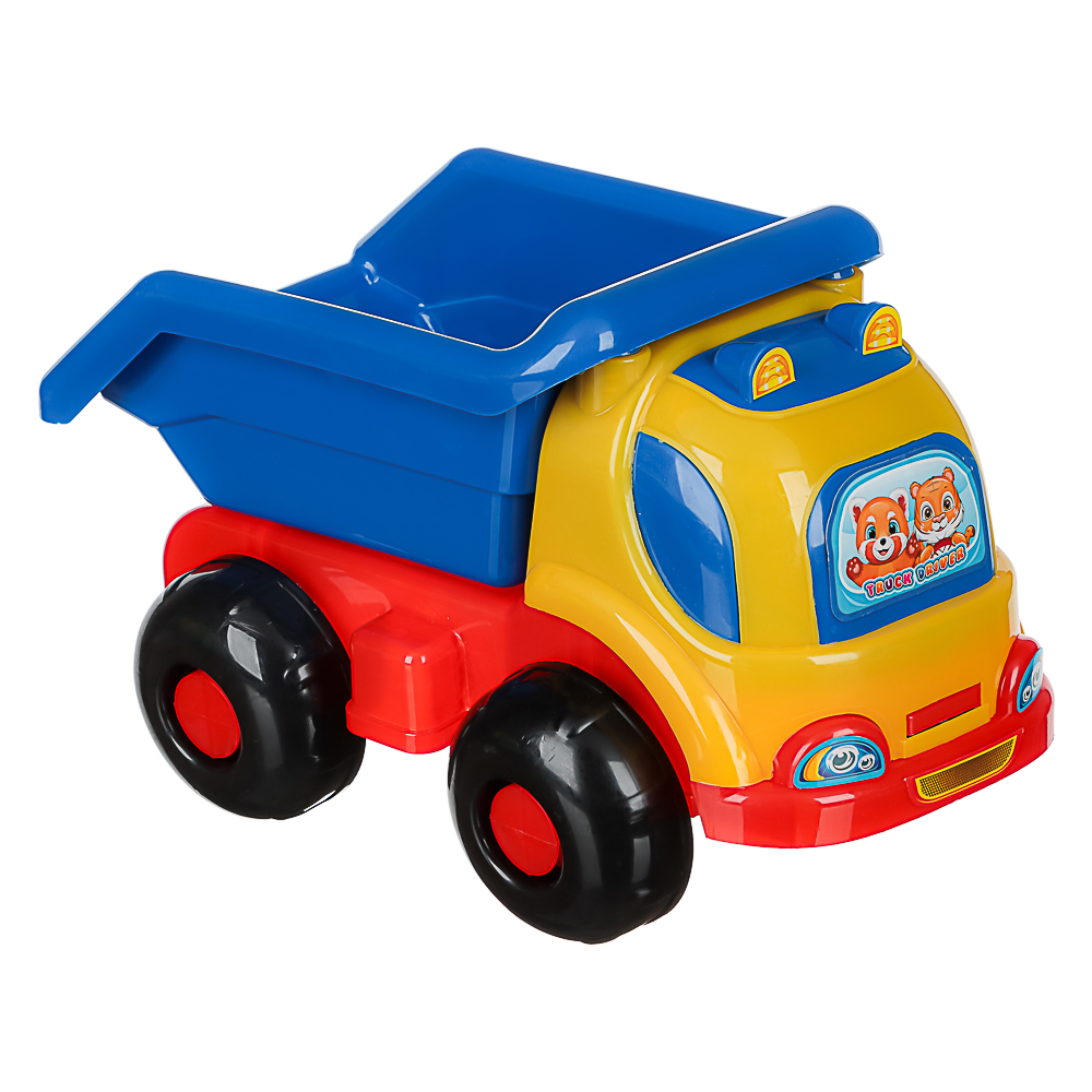 ИГРОЛЕНД Самосвал игрушечный в сетке, пластик, 16х26х17 см, 3 дизайна, для детей 3+, арт.№ 292-462