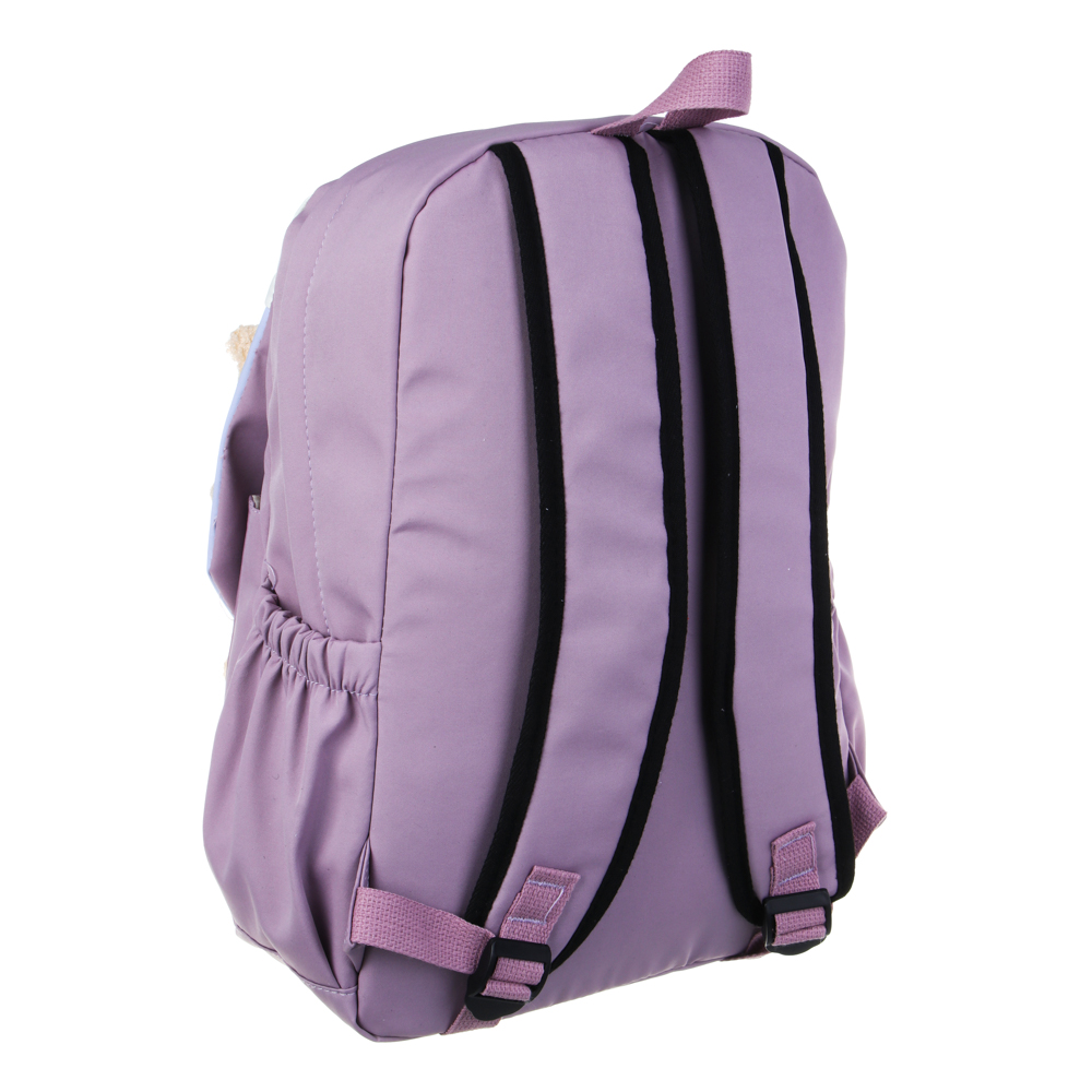 Рюкзак подростковый 44х29х15см, 1 отд., 3 карм., клапан с карм., мягкая игрушка, гладкий ПЭ, сирен., арт.№ 394-173