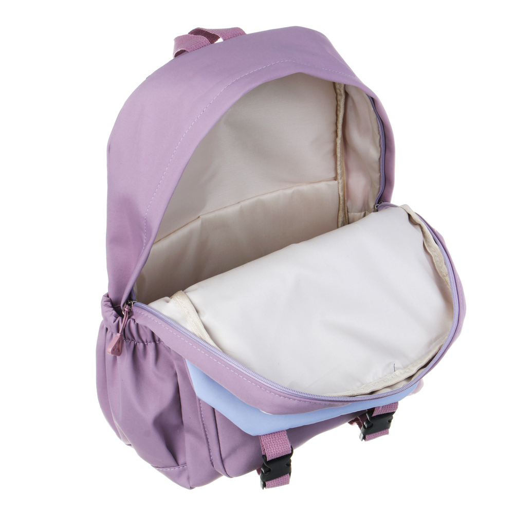 Рюкзак подростковый 44х29х15см, 1 отд., 3 карм., клапан с карм., мягкая игрушка, гладкий ПЭ, сирен., арт.№ 394-173